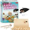 Cross border creative DIY excavation of crystals, 61 treasures, gems, archaeological fossils, children's puzzle exploration and excavation toys