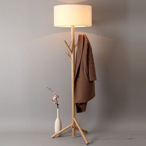 Nordic living room tree branch floor lamp bedroom study solid wood floor lamp tripod hotel room decoration manufacturer