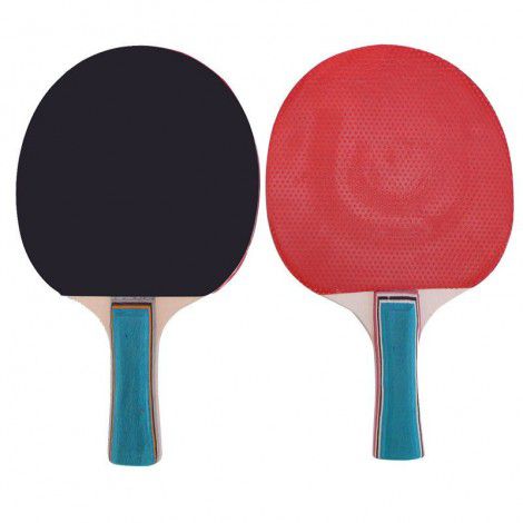 Suction card solid wood table tennis racket, horizontal racket, double-sided reverse glue training racket, two rackets, three balls, student training table tennis racket