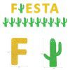 Festive party decoration Mexican cactus birthday flag pulling finalfiesta alphabet flag