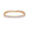 Geometric Tennis Bracelet female round zircon small European and American exaggerated hand ornaments light luxury European and American high sense personality