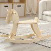 Blue Castle children's rocking horse Trojan horse Nordic style pure wood Trojan horse baby toy birthday gift