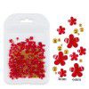 200 nail enhancement five petal flower ornaments, bagged white and pink acrylic flower ornaments, resin flowers with gold and silver beads