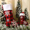 Christmas supplies Europe and America red black lattice Snowflake Christmas socks Christmas tree decoration children's holiday gift bag candy socks