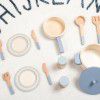Cross border children's simulated kitchen toys, wooden kitchen utensils, pot sets, boys and girls, family, baby, cooking and cooking