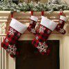 Christmas supplies Europe and America red black lattice Snowflake Christmas socks Christmas tree decoration children's holiday gift bag candy socks
