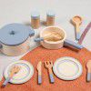Cross border children's simulated kitchen toys, wooden kitchen utensils, pot sets, boys and girls, family, baby, cooking and cooking