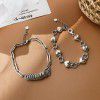 925 Sterling Silver Vintage love bracelet female ins small heart-shaped cool style Thai silver jewelry fried dough twist circle personality