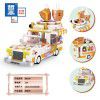 Zhegao min00886-00891000306-00310 ice cream truck milk tea truck wedding car building block toys