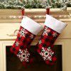 Christmas supplies Europe and America red black lattice Snowflake Christmas socks Christmas tree decoration children's holiday gift bag candy socks