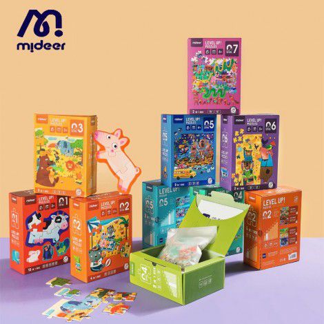 Mider Milu children's early education puzzle advanced block puzzle baby children's Enlightenment toys 2-6 years old 3 puzzles