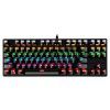 Leilangzhen mechanical keyboard 87 key wired USB luminous game plug-in dial green axis notebook desktop keyboard 