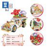 Zhegao min00886-00891000306-00310 ice cream truck milk tea truck wedding car building block toys