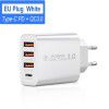 Travel charger American, European and British 3usb + type-C charging head 3usb + PD multi phone adapter