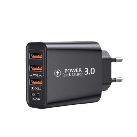 Travel charger American, European and British 3usb + type-C charging head 3usb + PD multi phone adapter