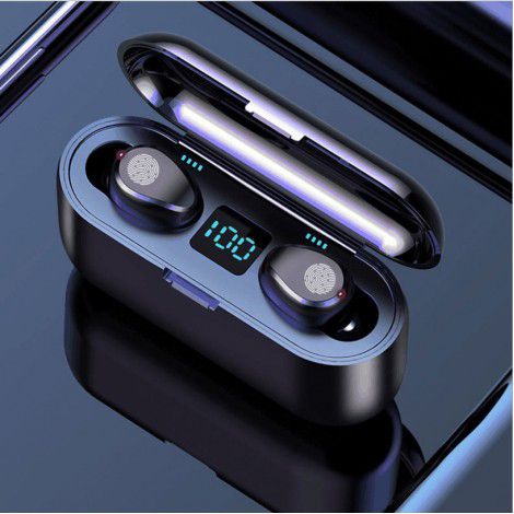 Cross border explosion F9 Bluetooth headset digital display wireless mini touch in ear e-sports game headset wholesale