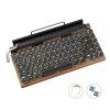 Retro typewriter Bluetooth mechanical keyboard punk keycap mobile phone flat MAC green axis real mechanical keyboard 