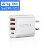 Travel charger American, European and British 3usb + type-C charging head 3usb + PD multi phone adapter