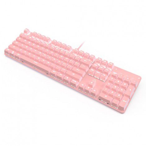 Girls Cute Pink square punk keyboard round network red wired real mechanical keyboard green axis game