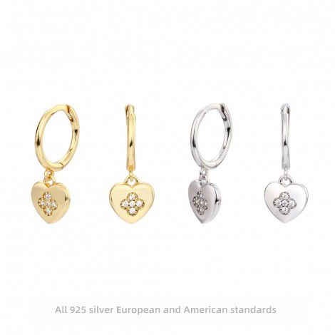 S925 Pure Silver Love High Grade Ear Buckle Elegance Internet Red Tassel Earrings Women's Light Luxury Earrings Earrings Earstuds